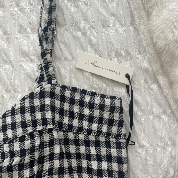 Lovers & Friends B&W Ruffle Top - Picture 1 of 5